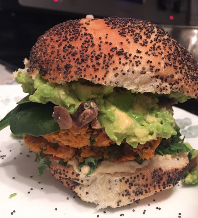 Homemade Sweet Potato Burger Photo