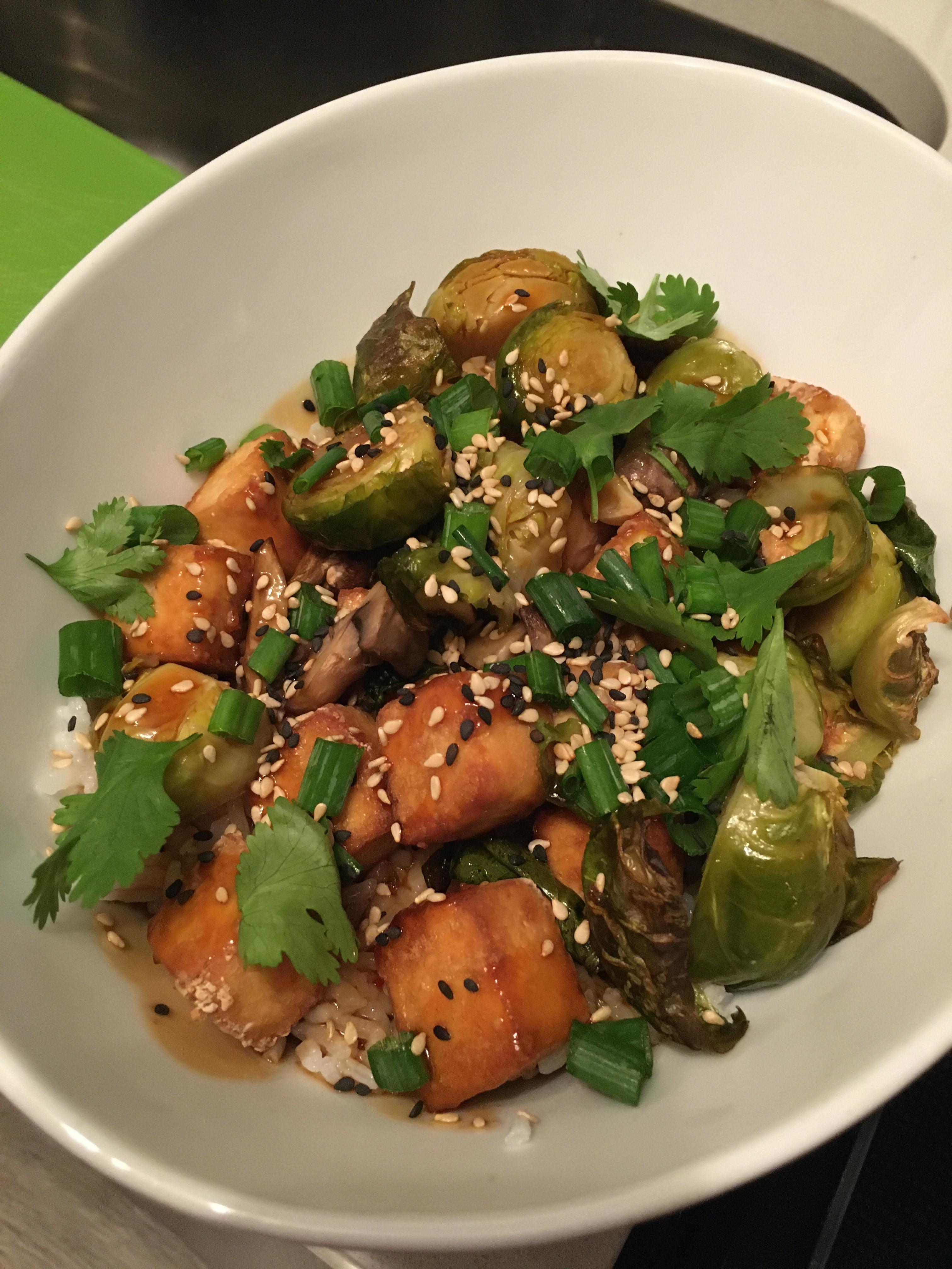 Homemade Tofu Rice Bowl Photo